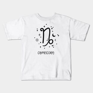 Capricorn Celestial Zodiac Sign Symbol Kids T-Shirt